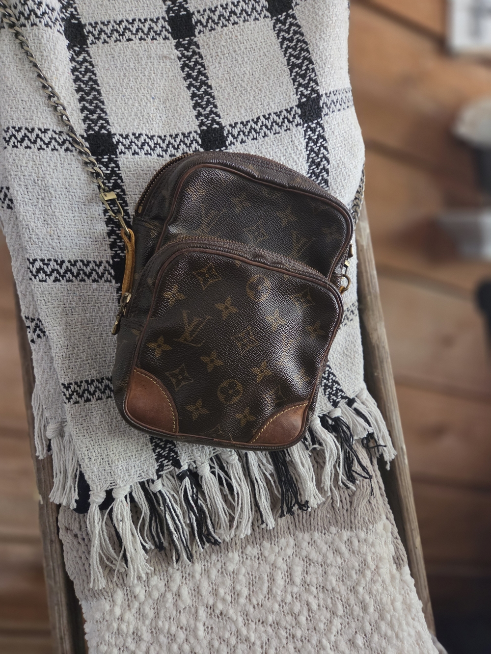 Louis Vuitton Amazon Monogram Canvas Crossbody Bag - After Market Strap